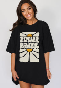 Boho Wildflowers Floral Nature Shirt, Comfort Colors® 1717, Oversized Tee