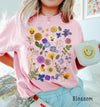Botanical Floral Nature Tee, Comfort Colors® 1717, Oversized Tee