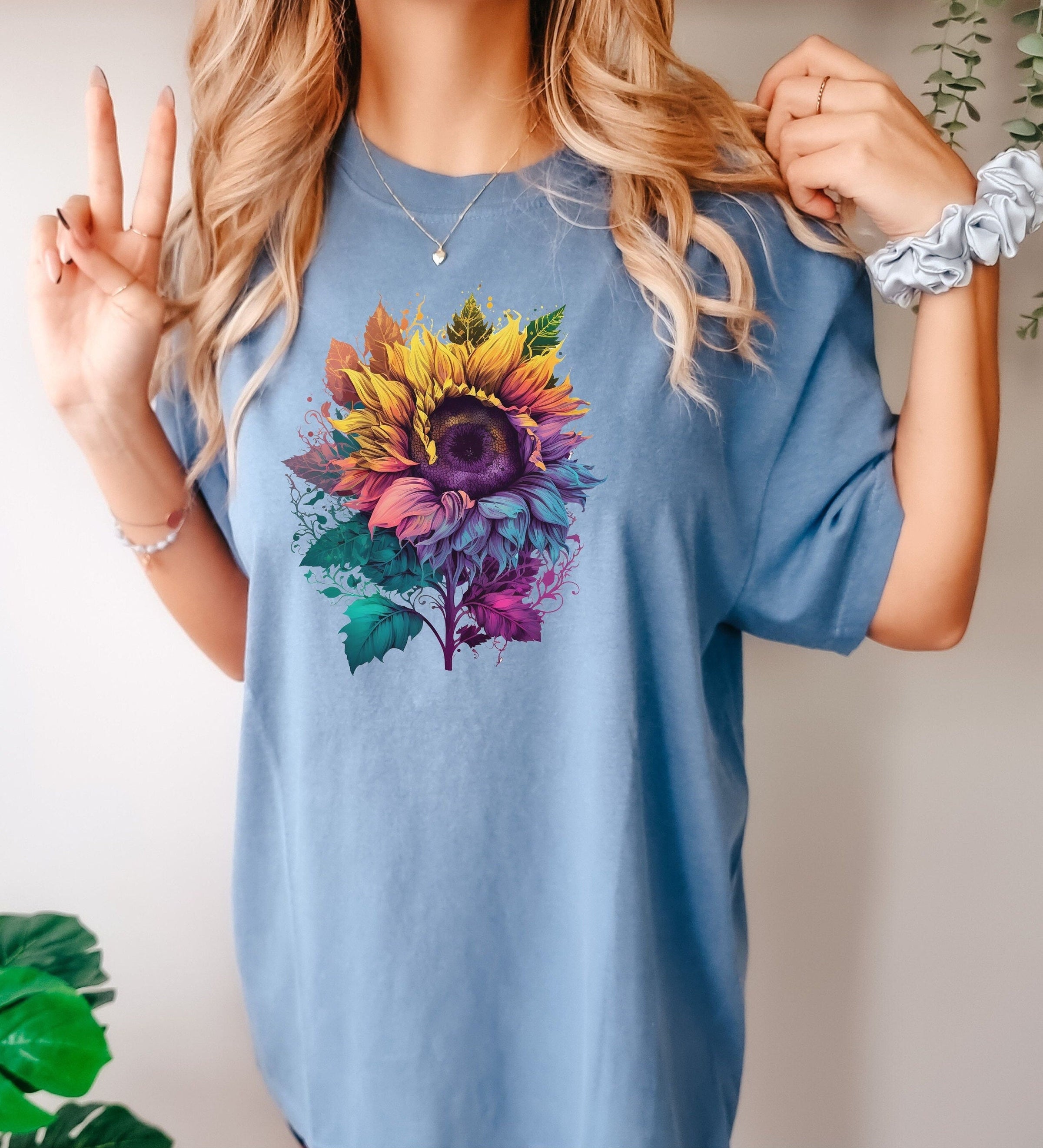 Floral Shirt, Comfort Colors® 1717, Oversized Tee