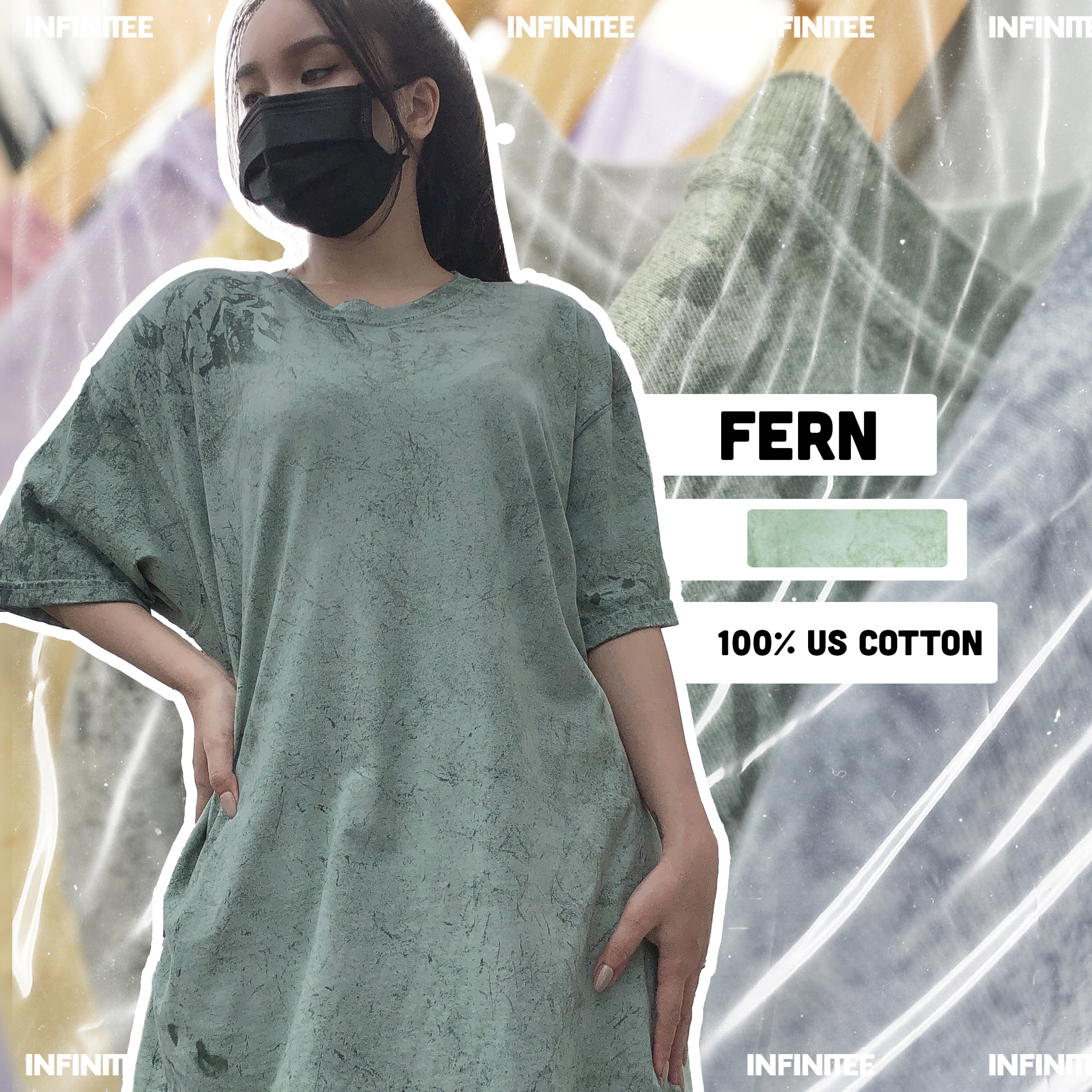Áo loang Tie-dye 100% US Cotton - FERN