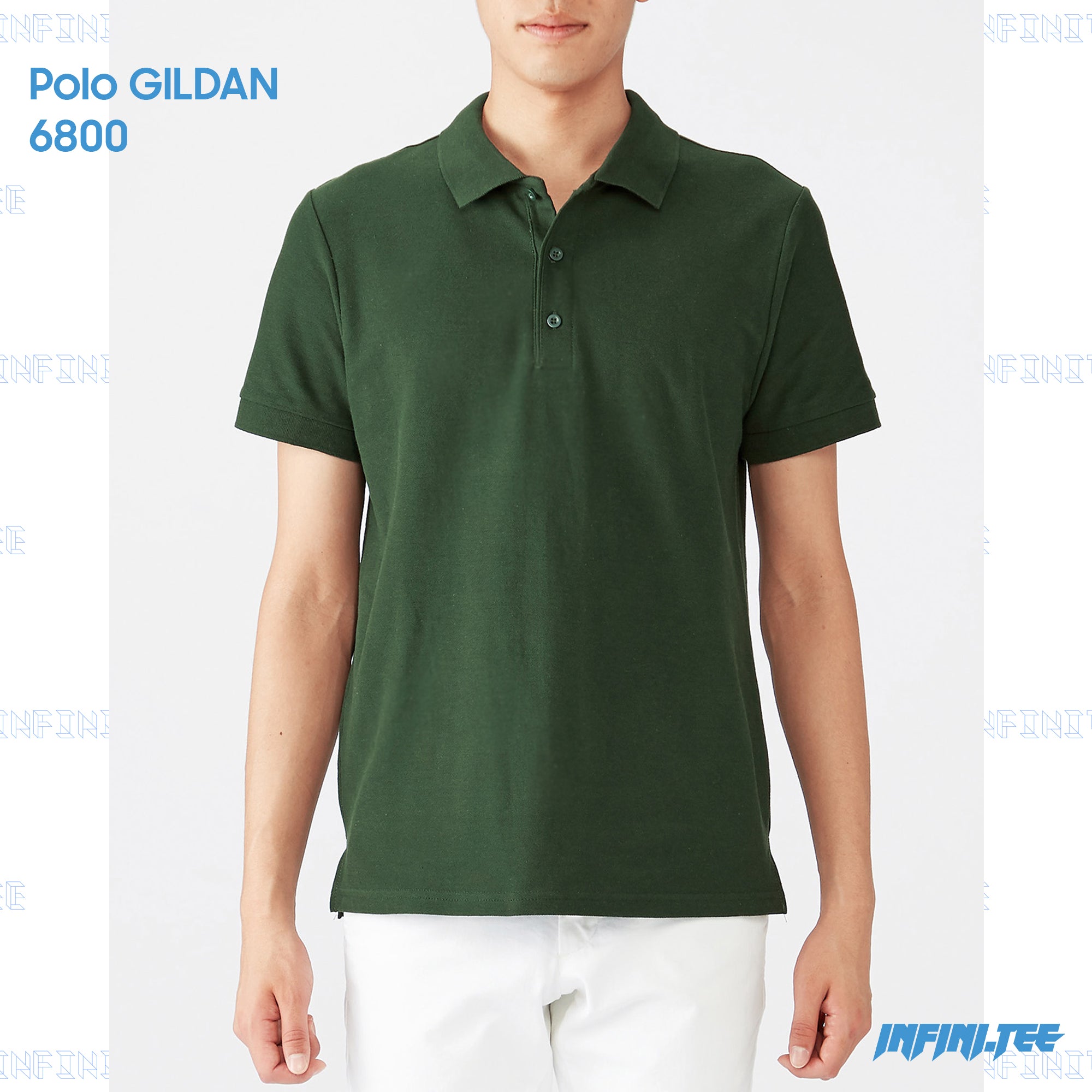 POLO 6800 GILDAN - FOREST GREEN