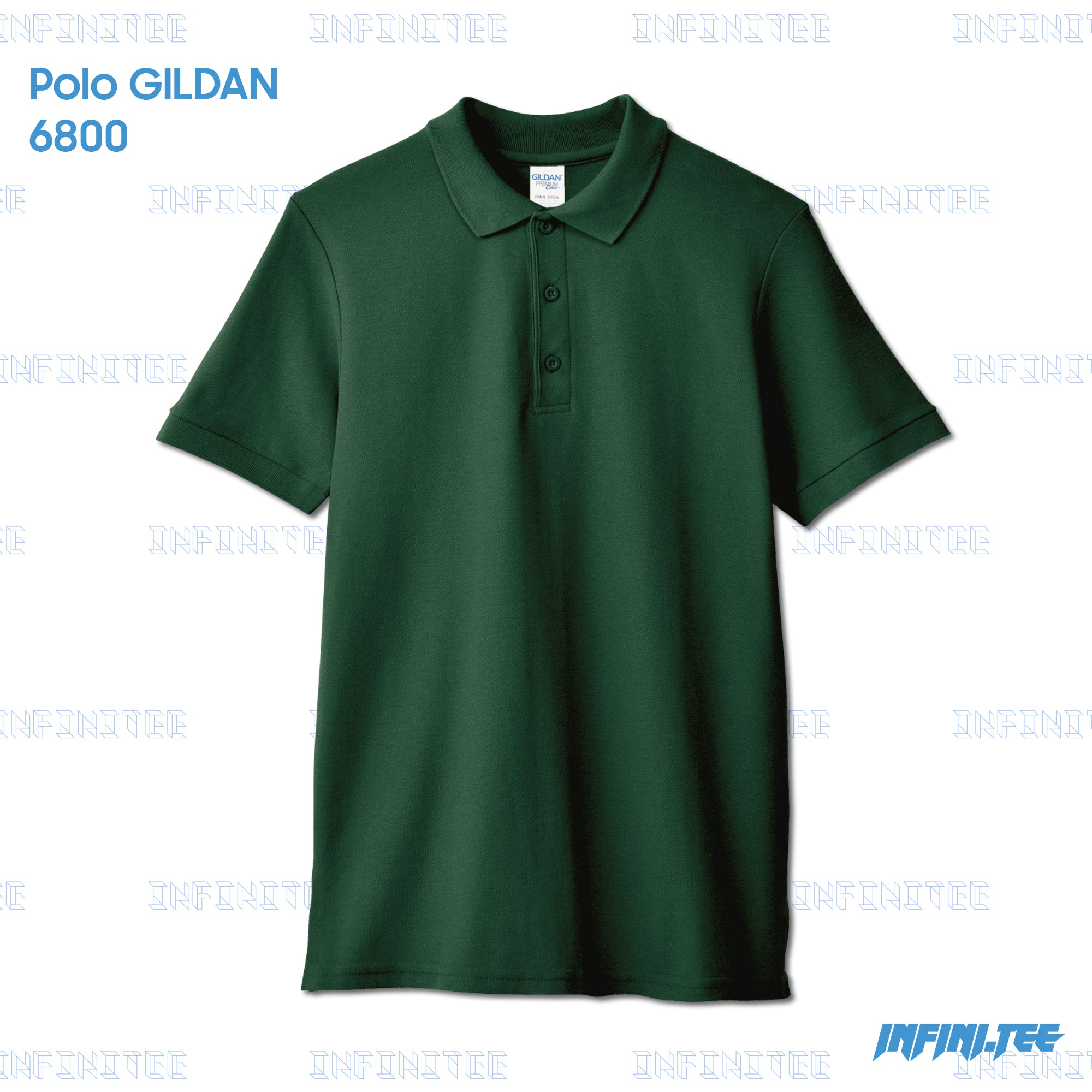 POLO 6800 GILDAN - FOREST GREEN
