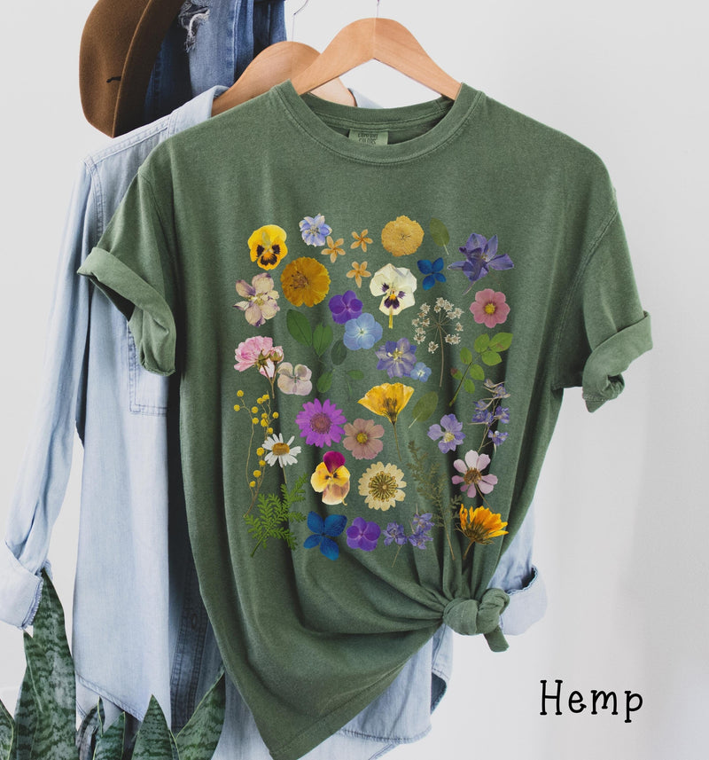 Botanical Floral Nature Tee, Comfort Colors® 1717, Oversized Tee