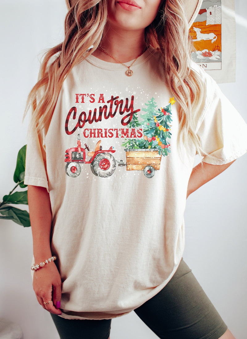 Vintage Christmas Shirt, Comfort Colors® 1717, Oversized Tee