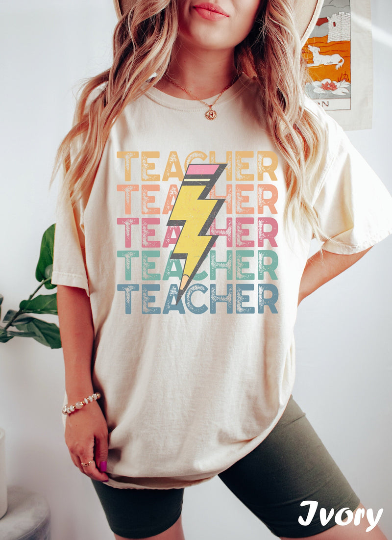 Pencil Teacher Tees, Comfort Colors® 1717, Oversized Tee