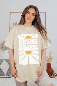 Boho Wildflowers Floral Nature Shirt, Comfort Colors® 1717, Oversized Tee
