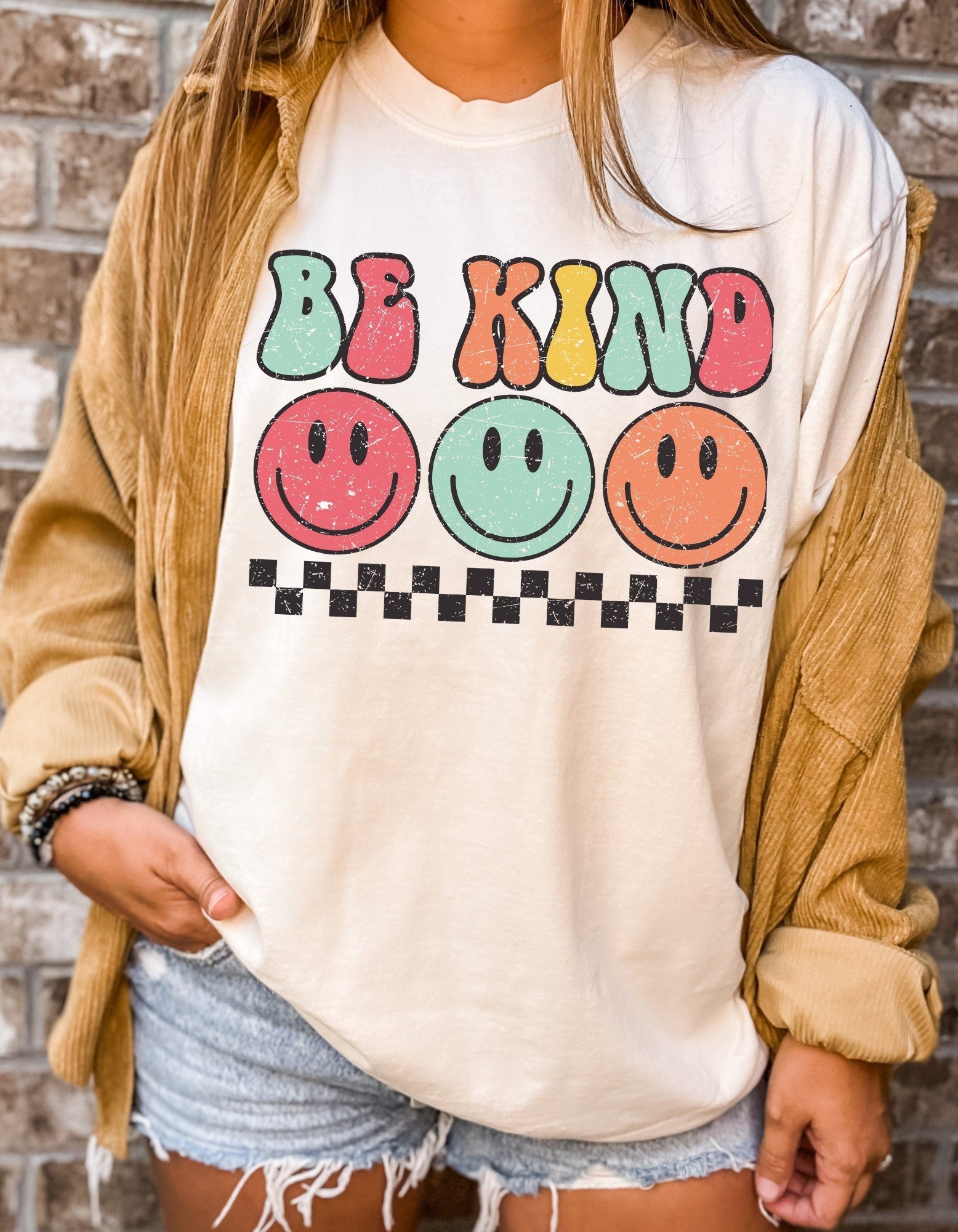Smiley Face Shirt, Comfort Colors® 1717, Oversized Tee