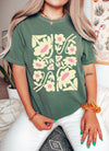 Aesthetic Floral Tshirt, Comfort Colors® 1717, Oversized Tee
