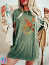 Trendy Aesthetic Garden Flower Tshirt, Comfort Colors® 1717, Oversized Tee