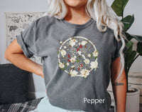 Floral Top, Comfort Colors® 1717, Oversized Tee