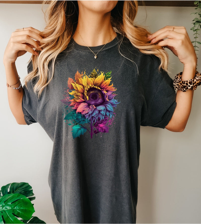 Floral Shirt, Comfort Colors® 1717, Oversized Tee