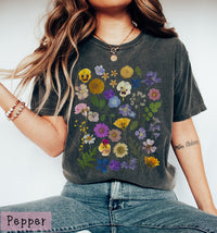Botanical Floral Nature Tee, Comfort Colors® 1717, Oversized Tee