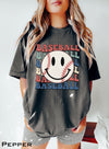 Retro Baseball Shirt, Comfort Colors® 1717, Oversized Tee
