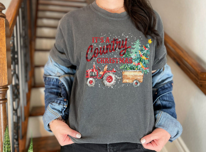 Vintage Christmas Shirt, Comfort Colors® 1717, Oversized Tee