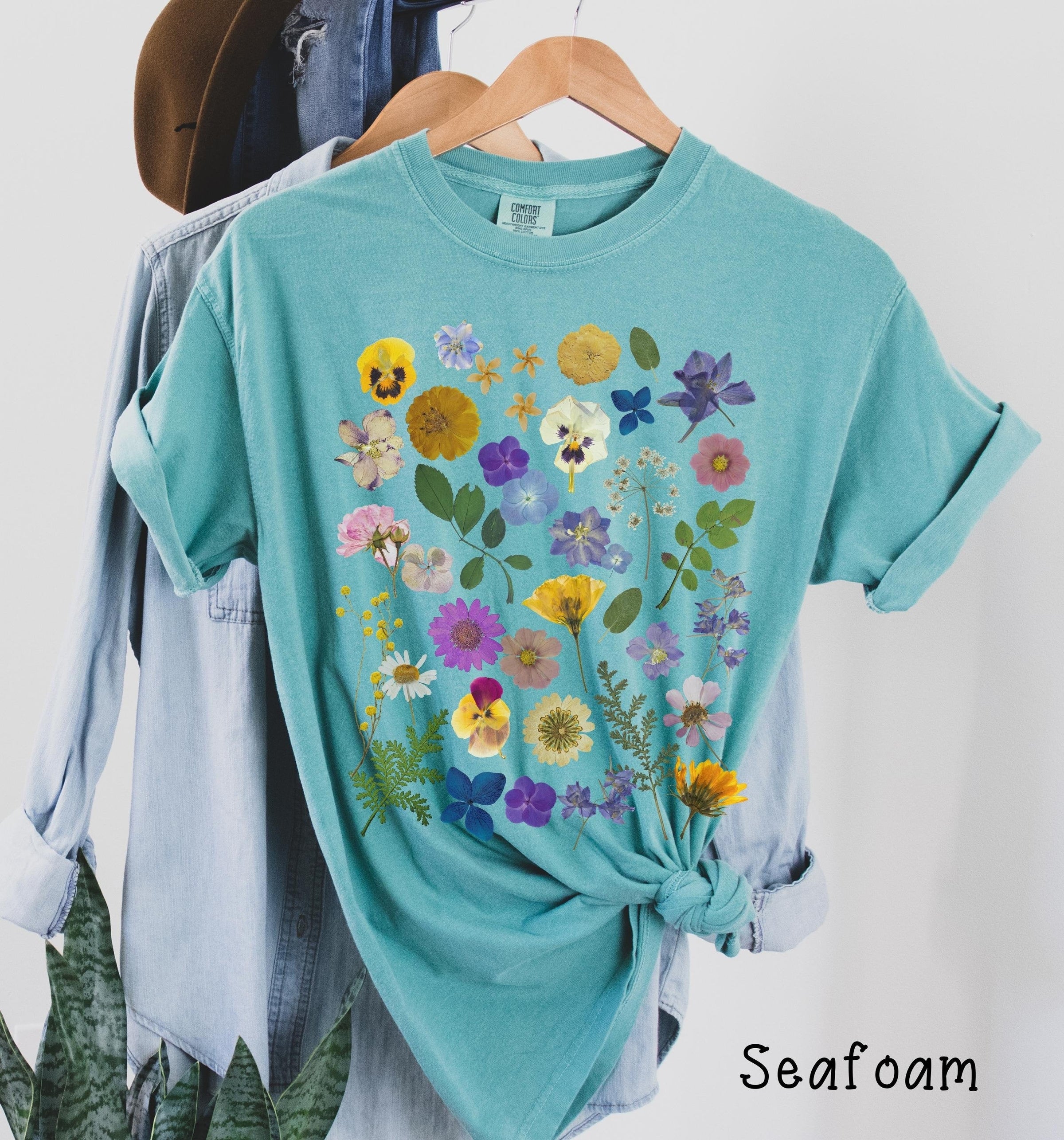 Botanical Floral Nature Tee, Comfort Colors® 1717, Oversized Tee
