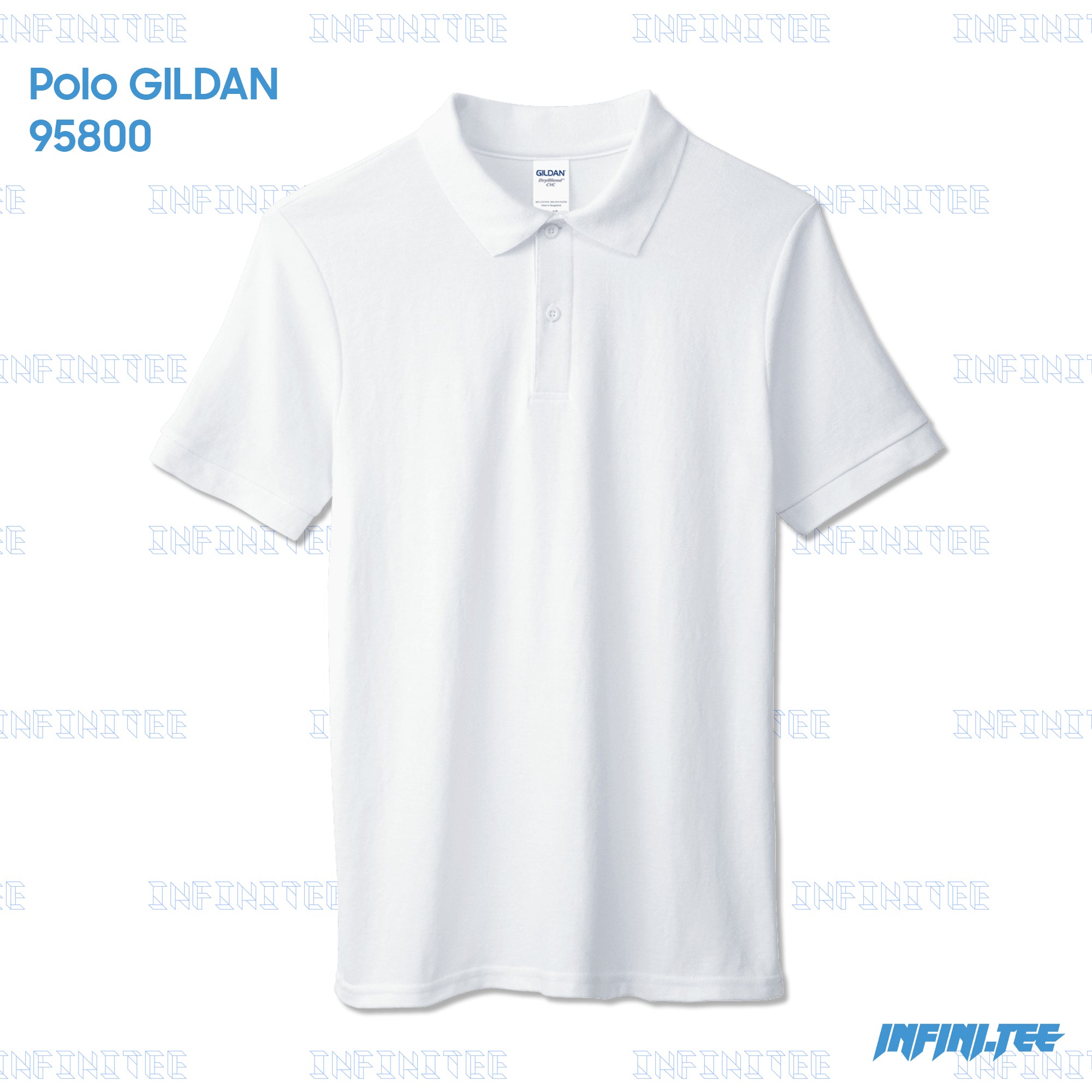 POLO 95800 GILDAN - WHITE