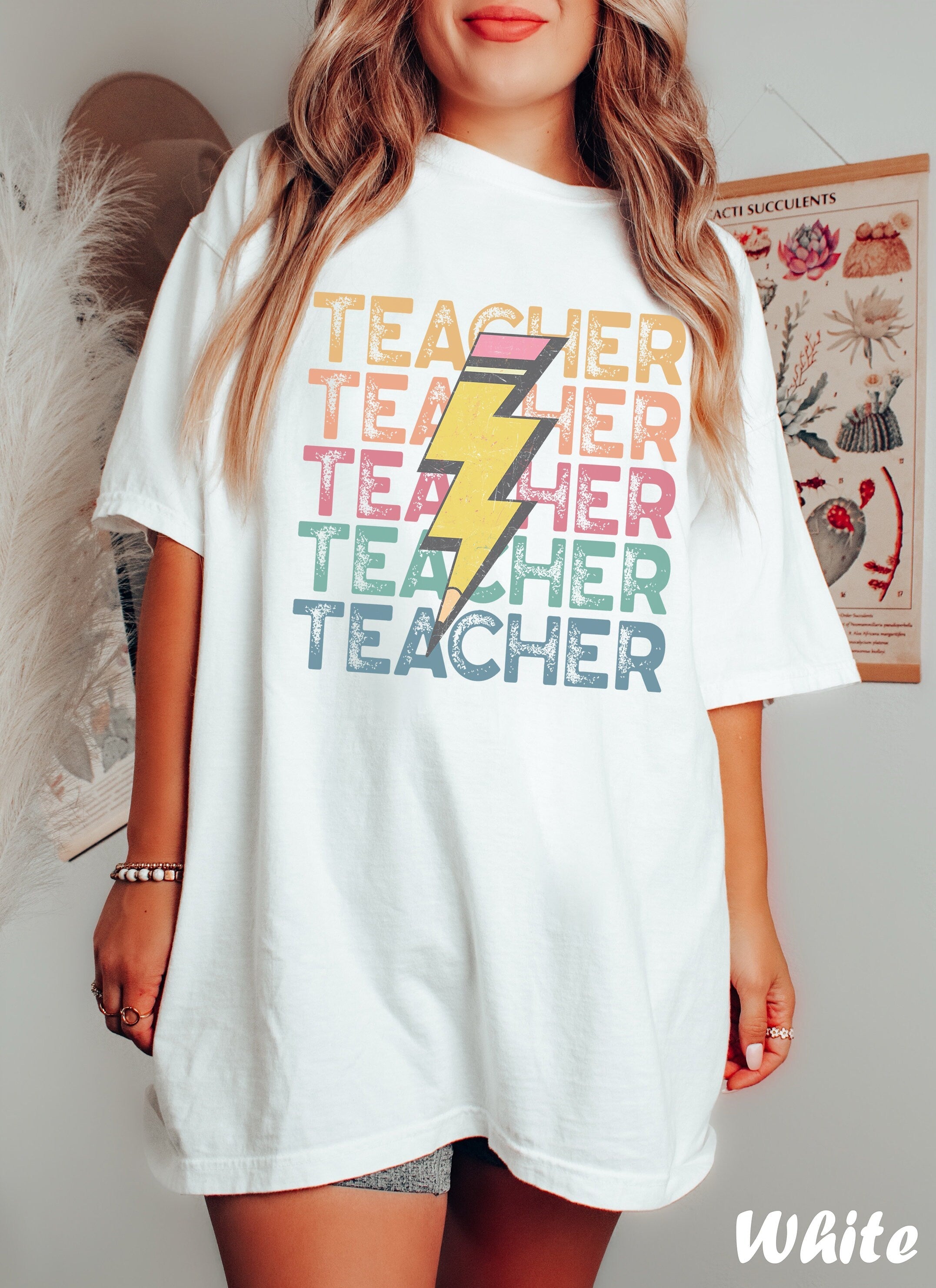 Pencil Teacher Tees, Comfort Colors® 1717, Oversized Tee