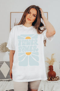 Boho Wildflowers Floral Nature Shirt, Comfort Colors® 1717, Oversized Tee