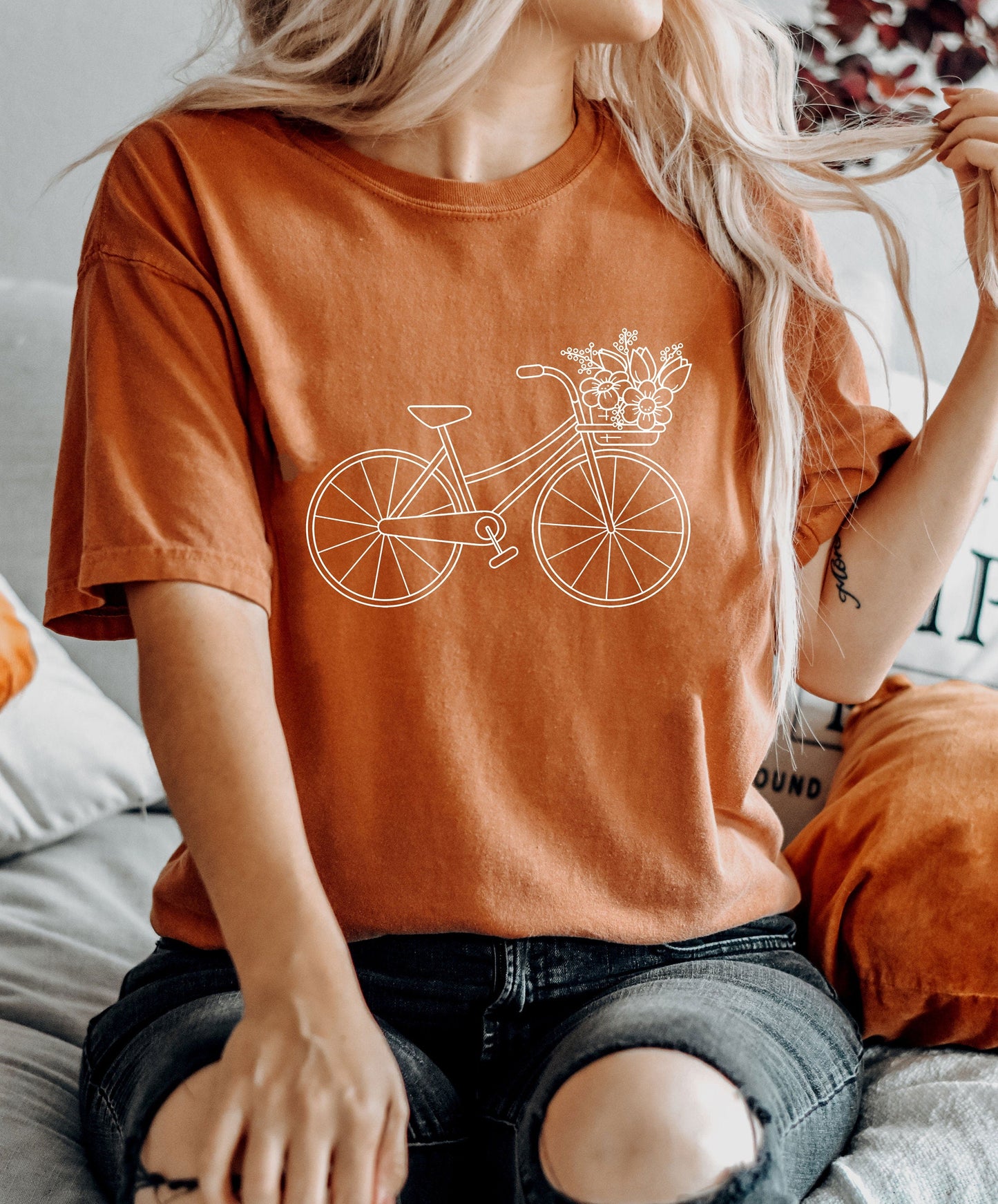 Aesthetic Bicycle Shirt, Comfort Colors® 1717, Oversized Tee