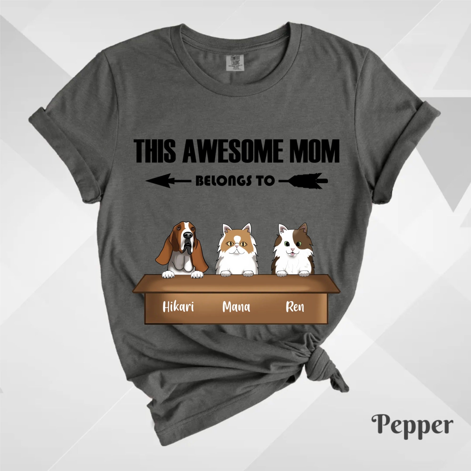 Custom T-Shirt, Comfort Colors® 1717 - This Awesome Mom Belongs To