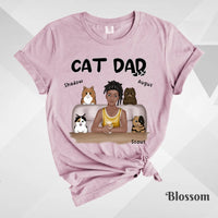 Custom T-Shirt, Comfort Colors® 1717 -  Cat Dad At The Bar