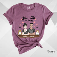 Custom T-Shirt, Comfort Colors® 1717 - You, Me, And The Cats