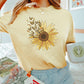 Sunflower And Butterfly T-Shirt, Comfort Colors® 1717, Oversized Tee