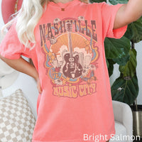 Nashville tshirt, Comfort Colors® 1717, Nashville inspired shirt for trip, vintage country theme shirt for concert, oversized tee