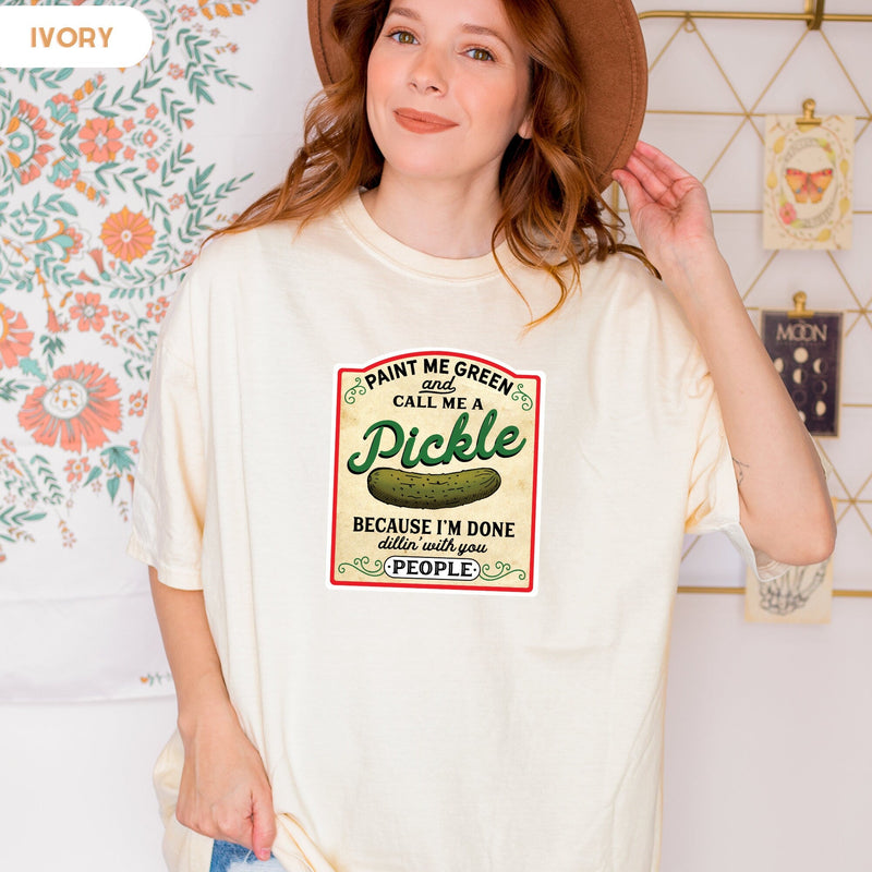 Pickle Lover Shirt, Comfort Colors® 1717, Oversized Tee
