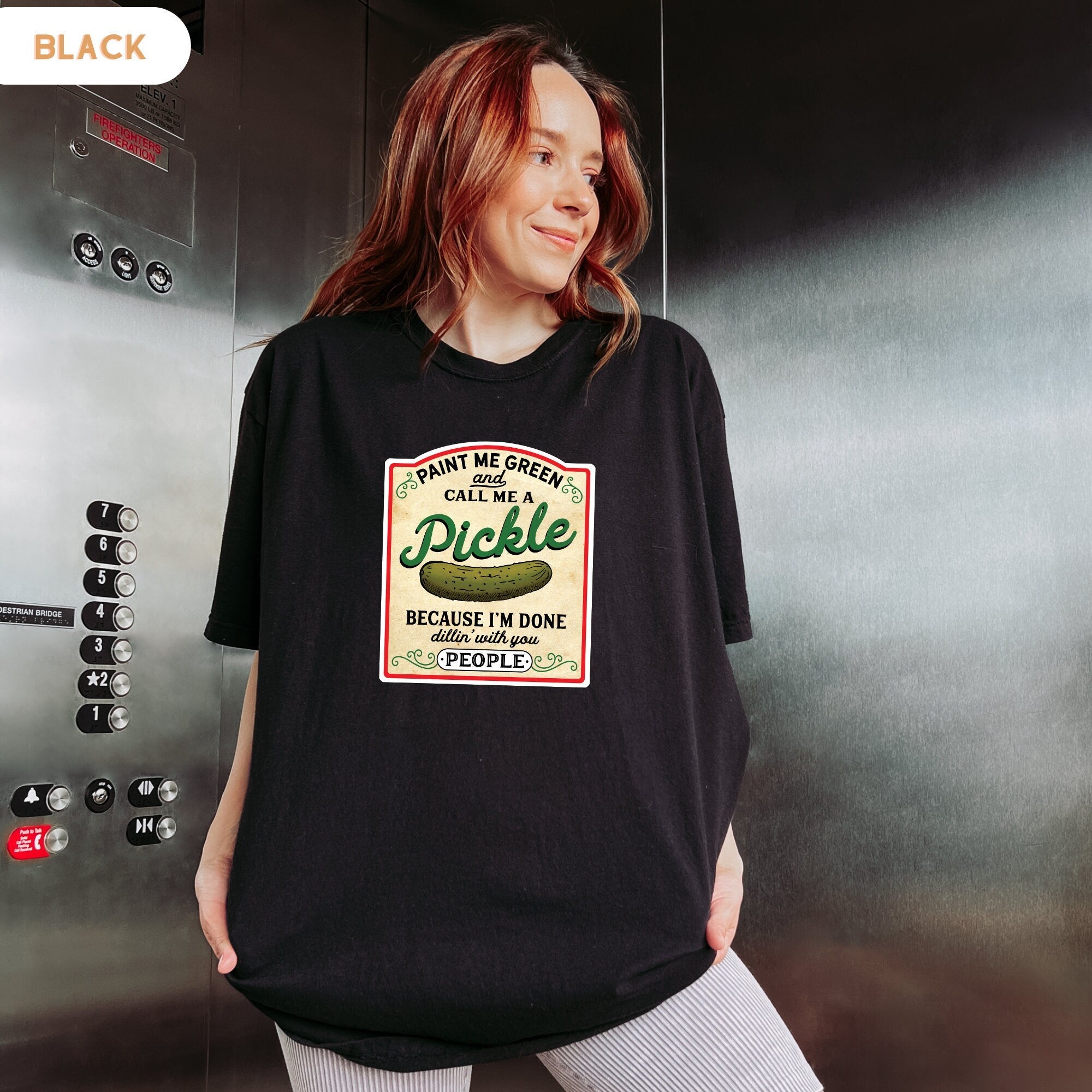 Pickle Lover Shirt, Comfort Colors® 1717, Oversized Tee