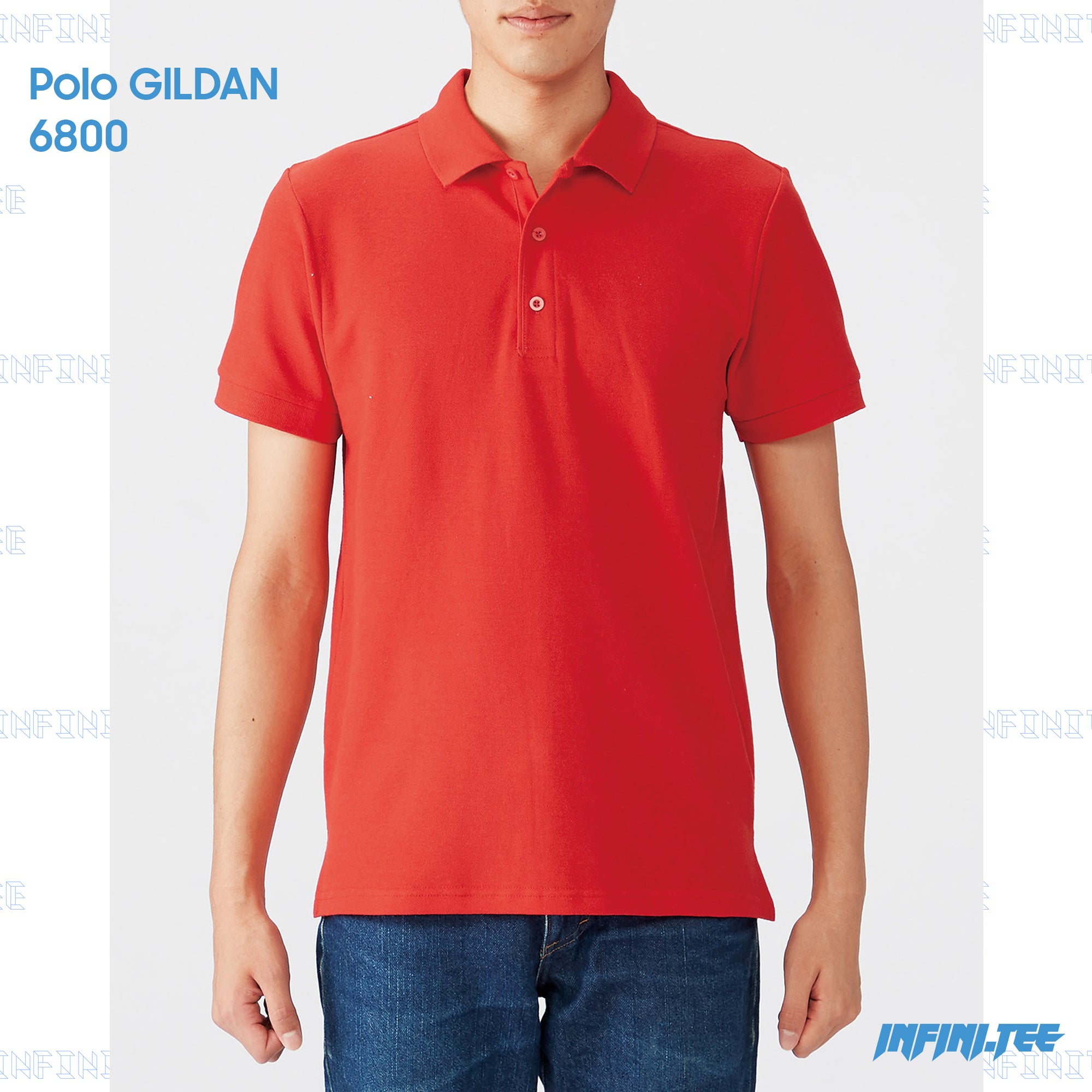 POLO 6800 GILDAN - RED